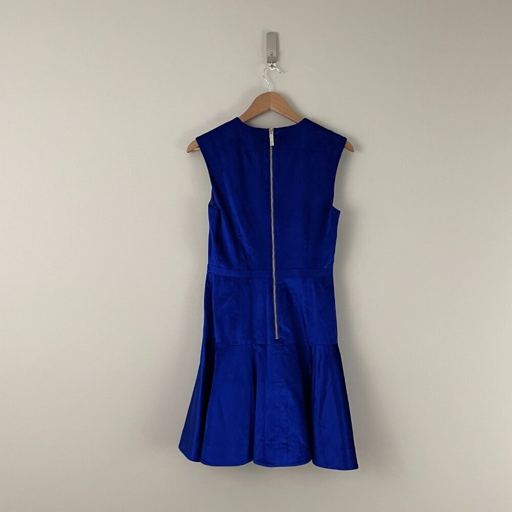 Ted Baker London Maryann Blue Velvet Fit & Flare Dress Size 1 (XS) - Picture 2 of 7